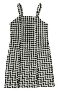 Červeno-bílé vzorované třpytivé šaty Primark