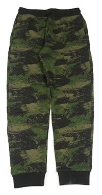 Khaki-černé vzorované tepláky F&F