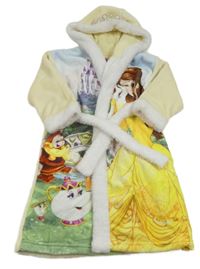 Žlutý plyšový župan s Belle a kapucí Disney