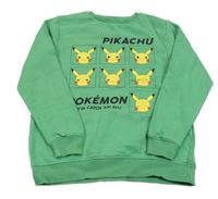 Zelená mikina s Pikachu George
