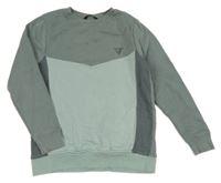 Zeleno-šedá mikina s výšivkou George