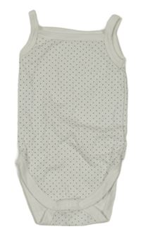 Bílo-zelené puntíkaté body 