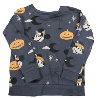 Antracitová mikina s dýněmi a Minnie a Mickeym George