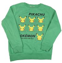 Zelená mikina s Pikachu George