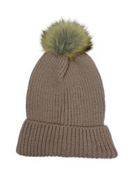 Dámská starorůžová čepice s bambulí Primark 