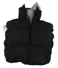 Nové - Dámská černá crop zateplená vesta H&M