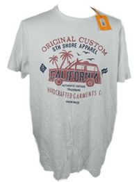 Nové - Pánské bílé tričko s potiskem Sth Store 