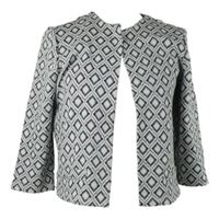 Dámský bílo-tmavomdorý vzorovaný sakový cardigán Reken Maar 