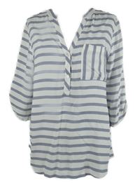 Dámská modro-bílá pruhovaná halenka Papaya 