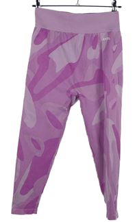 Dámské růžové army sportovní capri legíny Aybl 