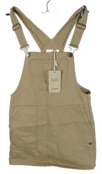 Nové - Dámské béžové riflové laclové šaty Pull&Bear 