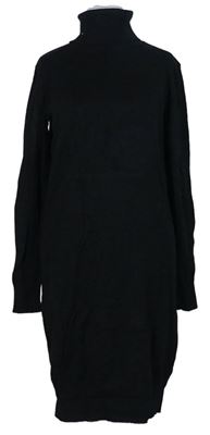 Dámské černé svetrové šaty s rolákem Saint 