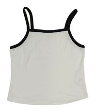 Bílo-černý crop top 