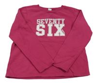 Rubínová mikina s nápisem Decathlon