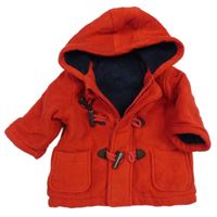 Červená fleecová zateplená bunda s kapucí George