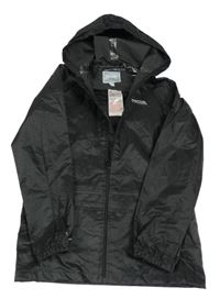 Černá šusťáková nepromokavá bunda s kapucí Regatta