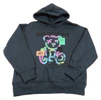 Tmavomodrá mikina s medvědem a kapucí Zara