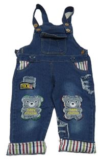 Modré laclové rifle s medvědy