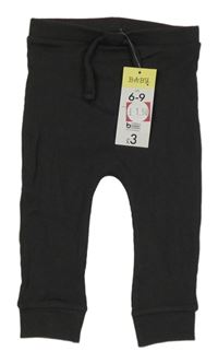 Nové - tmavošedé žeborvané baggy tepláky Matalan