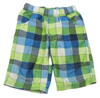 Modro-zeleno-bílé plážové kraťasy KIDS