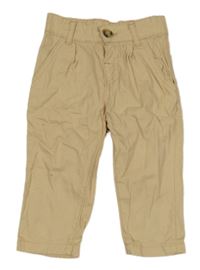 Béžové plátěné kalhoty Hello Baby