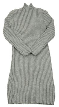 Světlešedé svetrové šaty Shein