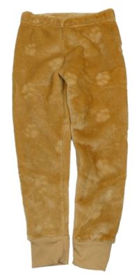 Hnědé chlupaté tepláky s tlapkami Dunnes Stores