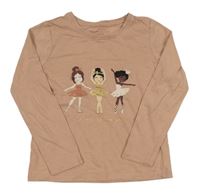 Pudrové triko s baletkami Primark