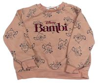Růžová mikina s Bambim H&M