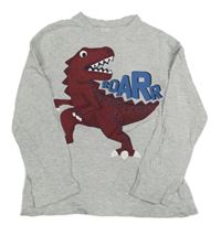 Šedé triko s dinosaurem C&A