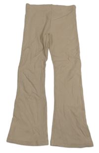 Béžové žebrované flare kalhoty F&F