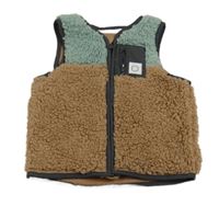 Zeleno-hnědá chlupatá vesta zn. George