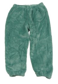 Zelené plyšové pyžamové kalhoty Shein 