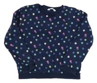 Tmavomodro-barevná puntíkatá mikina M&S