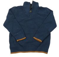 Tmavomodrá svetr se stojáčkem Tchibo