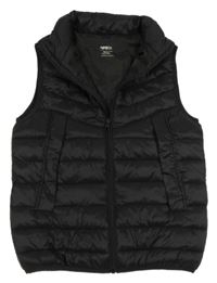 Černá šusťáková prošívaná lehká zateplená vesta Pep&Co