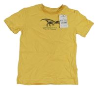 Nové - Žluté tričko s dinosaurem Next