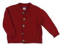 Rubínový propínací svetr 