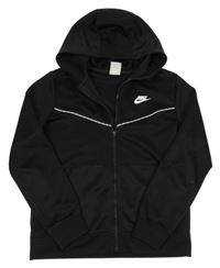 Černá sportovní propínací mikina s logem a kapucí Nike