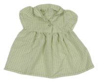 Světlezeleno-bílá kostkovaná halenka 