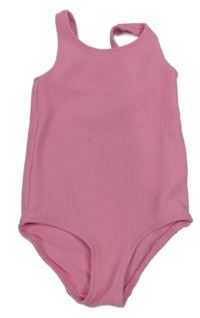 Růžové žabičkové jednodílné plavky H&M