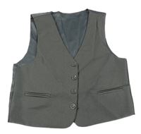Tmavošedá společenská vesta 