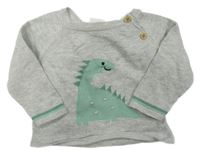 Šedý svetr s dinosaurem M&S
