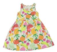 Bíklé šaty s ovocem H&M
