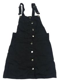 Černá riflová laclová propínací sukně H&M