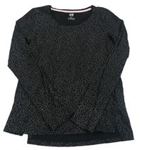 Černo-stříbrné triko H&M