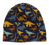 Tmavomodrá bavlněná čepice s dinosaury Alana