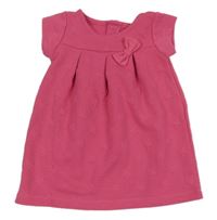 Růžové vzorované teplákové šaty s hvězdičkami 