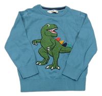 Modrý svetr s dinosaurem C&A