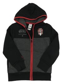 Černo-šedá propínací mikina s potiskem Star Wars a kapucí C&A